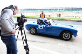 Silverstone Classic Media Day 2017, Silverstone Circuit, Northants, England. 23rd March 2017. Media passenger rides. Copyright Free for editorial use.