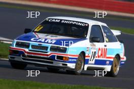 Silverstone Classic Media Day 2017, Silverstone Circuit, Northants, England. 23rd March 2017. Ford Sierra RS500. Copyright Free for editorial use.