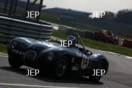 Silverstone Classic Media Day 2017, Silverstone Circuit, Northants, England. 23rd March 2017. Jaguar C Type. Copyright Free for editorial use.