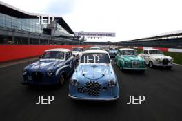 Silverstone Classic Media Day 2017, Silverstone Circuit, Northants, England. 23rd March 2017. Austin A35. Copyright Free for editorial use.