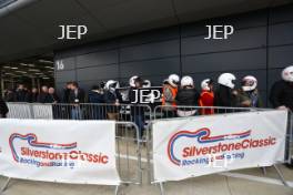 Silverstone Classic Media Day 2017, Silverstone Circuit, Northants, England. 23rd March 2017. Media passenger rides. Copyright Free for editorial use.