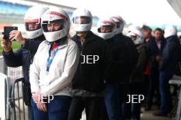 Silverstone Classic Media Day 2017, Silverstone Circuit, Northants, England. 23rd March 2017. Media passenger rides. Copyright Free for editorial use.