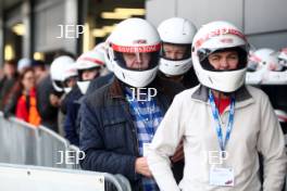 Silverstone Classic Media Day 2017, Silverstone Circuit, Northants, England. 23rd March 2017. Media passenger rides. Copyright Free for editorial use.