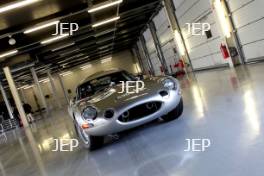 Silverstone Classic Media Day 2017, Silverstone Circuit, Northants, England. 23rd March 2017. Jaguar E-Type. Copyright Free for editorial use.