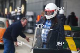 Silverstone Classic Media Day 2017, Silverstone Circuit, Northants, England. 23rd March 2017. Media passenger rides. Copyright Free for editorial use.