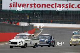 Silverstone Classic  28-30 July 2017 At the Home of British Motorsport John Fitzpatrick U2TC PINK Nick, MANSELL Kevin, Ford Lotus Cortina Free for editorial use only Photo credit –  JEP 