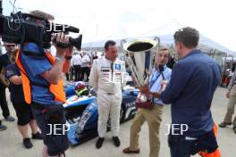 Silverstone Classic  20-22 July 2018 At the Home of British Motorsport 7 David Porter, Peugeot 908 with the Stuart Graham Award Scarf and Goggles most admired competition car  Free for editorial use only Photo credit – JEP