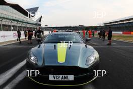 Silverstone Classic  20-22 July 2018 At the Home of British Motorsport Aston Martin Safety Car Free for editorial use only Photo credit – JEP