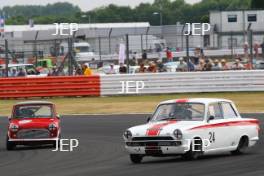 Silverstone Classic  20-22 July 2018 At the Home of British Motorsport 24 Rob Myers/Benji Hetherington, Ford Lotus Cortina Free for editorial use only Photo credit – JEP