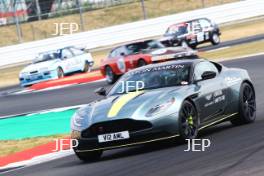 Silverstone Classic  20-22 July 2018 At the Home of British Motorsport Aston Martin Safety Car Free for editorial use only Photo credit – JEP