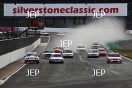 Silverstone Classic  20-22 July 2018 At the Home of British Motorsport Start of the race, Abbie Eaton leads  Free for editorial use only Photo credit – JEP