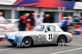 Silverstone Classic  20-22 July 2018 At the Home of British Motorsport 11 Christopher Clegg/Charles Clegg, Austin Healey Sebring Sprite  Free for editorial use only Photo credit – JEP