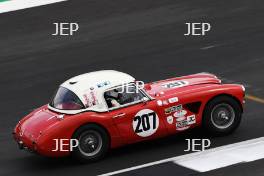 Silverstone Classic  20-22 July 2018 At the Home of British Motorsport 207 Crispin Harris/James Wilmoth, Austin Healey 3000 Mk1 Free for editorial use only Photo credit – JEP