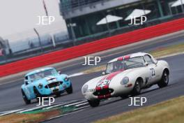 Silverstone Classic  20-22 July 2018 At the Home of British Motorsport 23 Barry Wood/Tony Wood, Jaguar E-type Free for editorial use only Photo credit – JEP