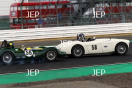 Silverstone Classic  20-22 July 2018 At the Home of British Motorsport 58 Jason Minshaw/Andy Willis, Austin-Healey 100 Le Mans Free for editorial use only Photo credit – JEP