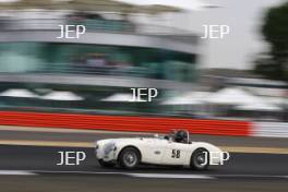 Silverstone Classic  20-22 July 2018 At the Home of British Motorsport 58 Jason Minshaw/Andy Willis, Austin-Healey 100 Le Mans Free for editorial use only Photo credit – JEP