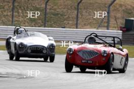 Silverstone Classic  20-22 July 2018 At the Home of British Motorsport 45 Paul Mortimer/Jonathan Mortimer, Austin-Healey 100M Free for editorial use only Photo credit – JEP