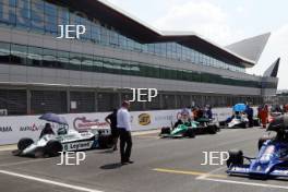 Silverstone Classic  20-22 July 2018 At the Home of British Motorsport Sponsors on the pit wall  Free for editorial use only Photo credit – JEP