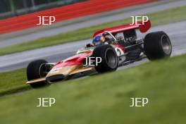 Silverstone Classic (20-21 July 2018) Preview Day,  2 May 2018, At the Home of British Motorsport. Adrain Newey - Lotus 49 Free for editorial use only. Photo credit - JEP