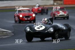 Silverstone Classic (20-21 July 2018) Preview Day,  2 May 2018, At the Home of British Motorsport. Jaguar D-Type  Free for editorial use only. Photo credit - JEP