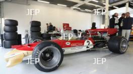 NORTHAMPTON, ENGLAND - MAY 02:  Silverstone Classic (20-21 July 2018) Preview Day, 2 May 2018, At the Home of British Motorsport. A Lotus 49b pictured during the Silverstone Classic Media Day. Free for editorial use only. Photo credit - Matthew Lewis/Getty Images.  (Photo by Matthew Lewis/Getty Images for Silverstone Classic)