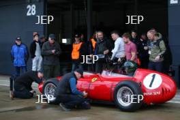 Silverstone Classic (20-21 July 2018) Preview Day,  2 May 2018, At the Home of British Motorsport. Martin Brundle - Ferrari 246 Dino  Free for editorial use only. Photo credit - JEP