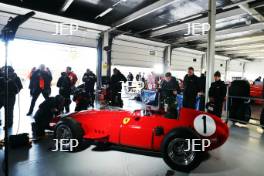 Silverstone Classic (20-21 July 2018) Preview Day,  2 May 2018, At the Home of British Motorsport. Martin Brundle (GBR) Ferrari 246 Dino Free for editorial use only. Photo credit - JEP