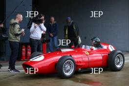 Silverstone Classic (20-21 July 2018) Preview Day,  2 May 2018, At the Home of British Motorsport. Martin Brundle - Ferrari 246 Dino  Free for editorial use only. Photo credit - JEP