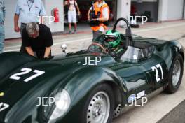 Silverstone Classic  20-22 July 2018 At the Home of British Motorsport 27 Stefan Ziegler / Martin Stretton, Lister Jaguar Knobbly Free for editorial use only Photo credit – JEP