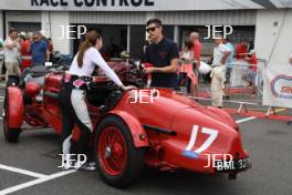 Silverstone Classic 2019 17 MASON FRANCHITTI Holly, GB, Aston Martin Ulster LM17 At the Home of British Motorsport. 26-28 July 2019 Free for editorial use only  Photo credit – JEP