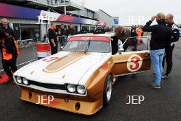 Silverstone Classic 2019 3 HART David, NL, HART Olivier, NL, Ford Capri RS3100  At the Home of British Motorsport. 26-28 July 2019 Free for editorial use only  Photo credit – JEP