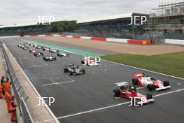 Silverstone Classic 2019 Start of the race  At the Home of British Motorsport. 26-28 July 2019 Free for editorial use only  Photo credit – JEP 