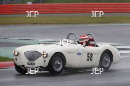 Silverstone Classic 2019 58 STANLEY David, GB, Austin-Healey 100 Le Mans At the Home of British Motorsport. 26-28 July 2019 Free for editorial use only  Photo credit – JEP