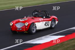 Silverstone Classic 2019 450 MORTIMER Paul, GB, MORTIMER Jonathan, GB, Austin-Healey 100M At the Home of British Motorsport. 26-28 July 2019 Free for editorial use only  Photo credit – JEP