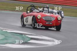 Silverstone Classic 2019 450 MORTIMER Paul, GB, MORTIMER Jonathan, GB, Austin-Healey 100M At the Home of British Motorsport. 26-28 July 2019 Free for editorial use only  Photo credit – JEP