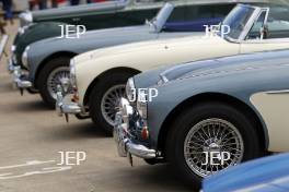 Silverstone Classic (27-29 July 2019) Preview Day, 10th April 2019, At the Home of British Motorsport. Austin Healey Free for editorial use only. Photo credit - JEP