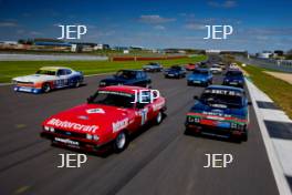 Silverstone Classic (27-29 July 2019) Preview Day, 10th April 2019, At the Home of British Motorsport. Ford Capri 50th Anniversary tracking Free for editorial use only. Photo credit - JEP