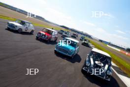 Silverstone Classic (27-29 July 2019) Preview Day, 10th April 2019, At the Home of British Motorsport. Mini 60th Anniversary Tracking Free for editorial use only. Photo credit - JEP