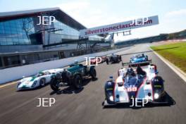 Silverstone Classic (27-29 July 2019) Preview Day, 10th April 2019, At the Home of British Motorsport. Twilight tribute to Le Mans Free for editorial use only. Photo credit - JEP