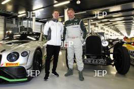 Silverstone Classic (27-29 July 2019) Preview Day, 10th April 2019, At the Home of British Motorsport. Bentley, Guy Smith and Tom Kristensen  Free for editorial use only. Photo credit - JEP