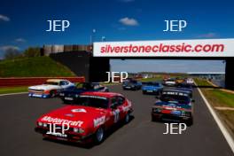 Silverstone Classic (27-29 July 2019) Preview Day, 10th April 2019, At the Home of British Motorsport. Ford Capri 50th Anniversary tracking Free for editorial use only. Photo credit - JEP