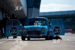 Silverstone Classic (27-29 July 2019) Preview Day, 10th April 2019, At the Home of British Motorsport. Endaf Owens Mini  Free for editorial use only. Photo credit - JEP