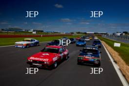 Silverstone Classic (27-29 July 2019) Preview Day, 10th April 2019, At the Home of British Motorsport. Ford Capri 50th Anniversary tracking Free for editorial use only. Photo credit - JEP