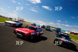 Silverstone Classic (27-29 July 2019) Preview Day, 10th April 2019, At the Home of British Motorsport. Ford Capri 50th Anniversary tracking Free for editorial use only. Photo credit - JEP