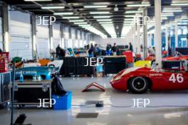 Silverstone Classic (27-29 July 2019) Preview Day, 10th April 2019, At the Home of British Motorsport. Silverstone Classic Pits  Free for editorial use only. Photo credit - JEP