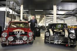 Silverstone Classic (27-29 July 2019) Preview Day, 10th April 2019, At the Home of British Motorsport. Paddy Hopkirk, Mini  Free for editorial use only. Photo credit - JEP