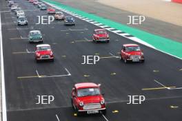 Silverstone Classic 2019 Mini Parade At the Home of British Motorsport. 26-28 July 2019 Free for editorial use only  Photo credit – JEP