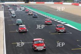 Silverstone Classic 2019 Mini Parade At the Home of British Motorsport. 26-28 July 2019 Free for editorial use only  Photo credit – JEP