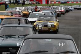 Silverstone Classic 2019 Ford Capri Parade At the Home of British Motorsport. 26-28 July 2019 Free for editorial use only  Photo credit – JEP