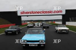 Silverstone Classic 2019 Ford Capri Parade At the Home of British Motorsport. 26-28 July 2019 Free for editorial use only  Photo credit – JEP